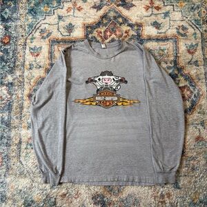 Harley Davidson Cows Biker Long Sleeve T-shirt Small